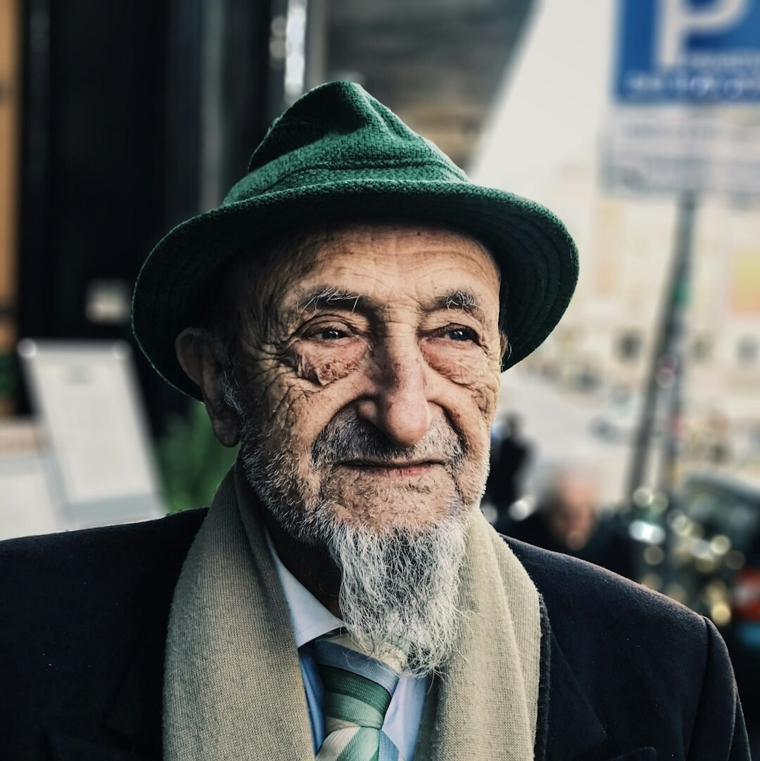 Portrait of a European man journalist in his fifties